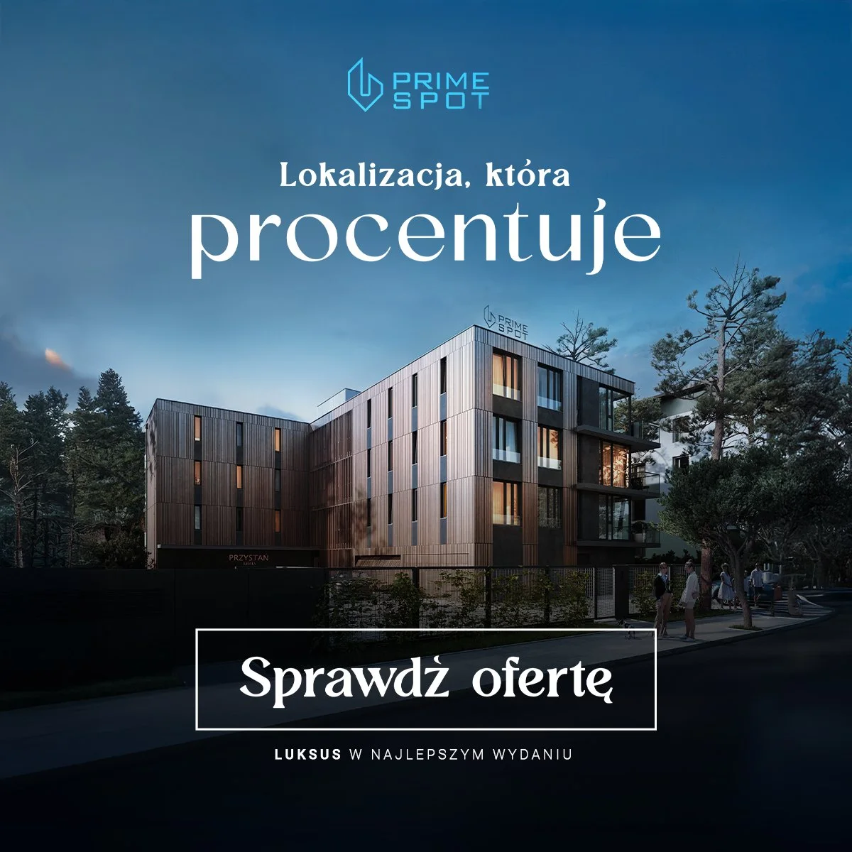 PrimeSpot Przystań Jurata – kreacje reklamowe kampanii inwestycji